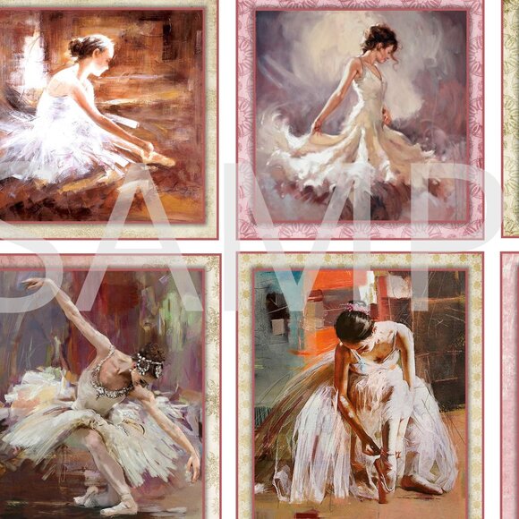 Ballet Tags Set 1, Supplies For Card Toppers Scrapbook Junk Journal Crafts - Picture 1 of 2